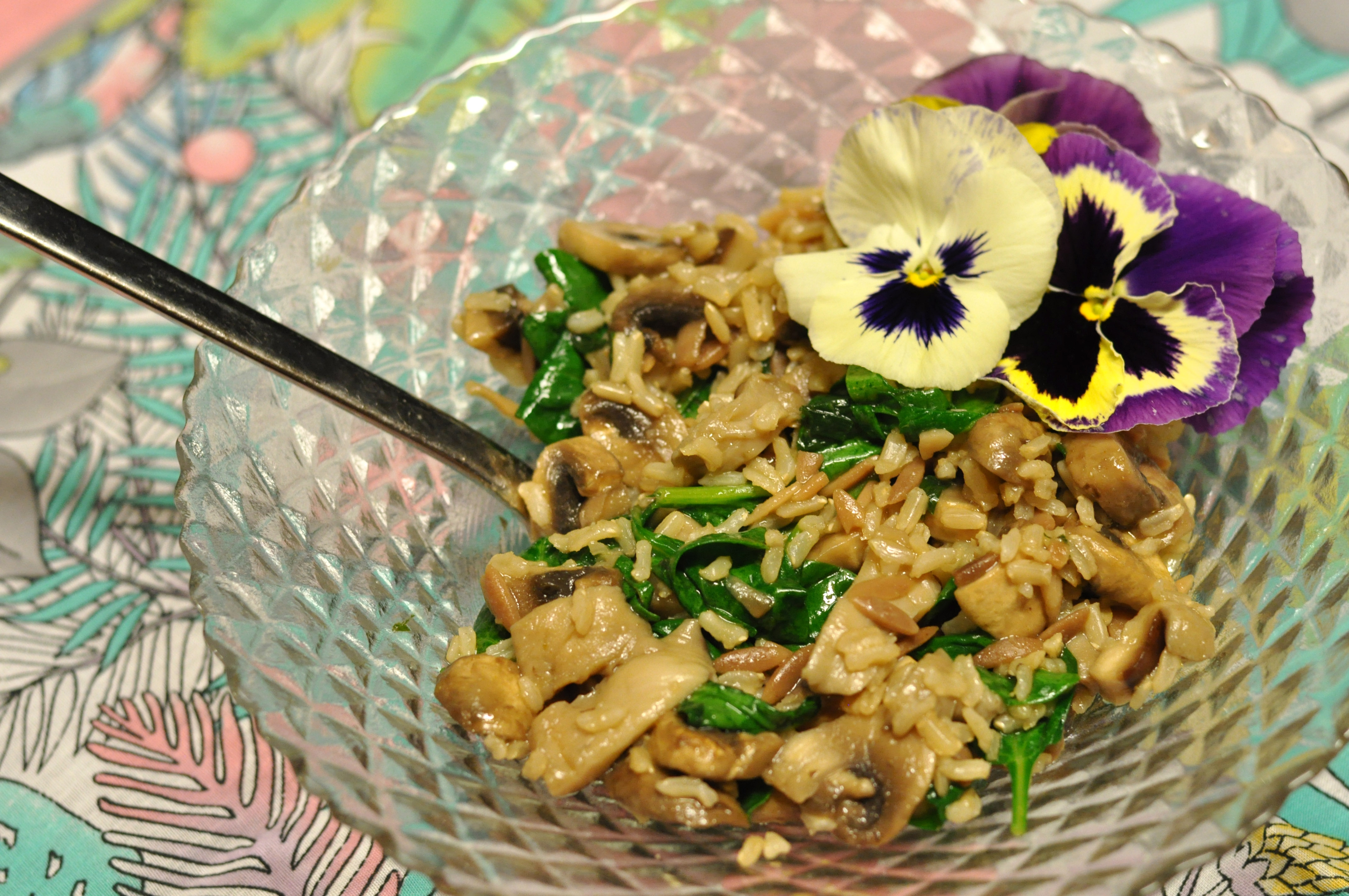 Warm Mushroom Rice Dish